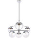 Oyster Bay 6 Light 36 inch Chrome Pendant Ceiling Light