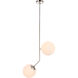 Monroe 2 Light 8 inch Chrome Pendant Ceiling Light