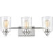 Moore 3 Light 23 inch Polished Chrome Vanity Light Wall Light