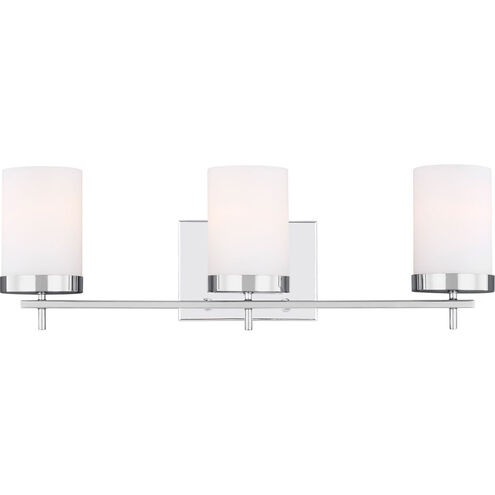 Reading 3 Light 24 inch Chrome Bath Vanity Wall Light