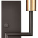 Wright 2 Light 9 inch Oil Rubbed Bronze with Satin Brass Sconce Wall Light