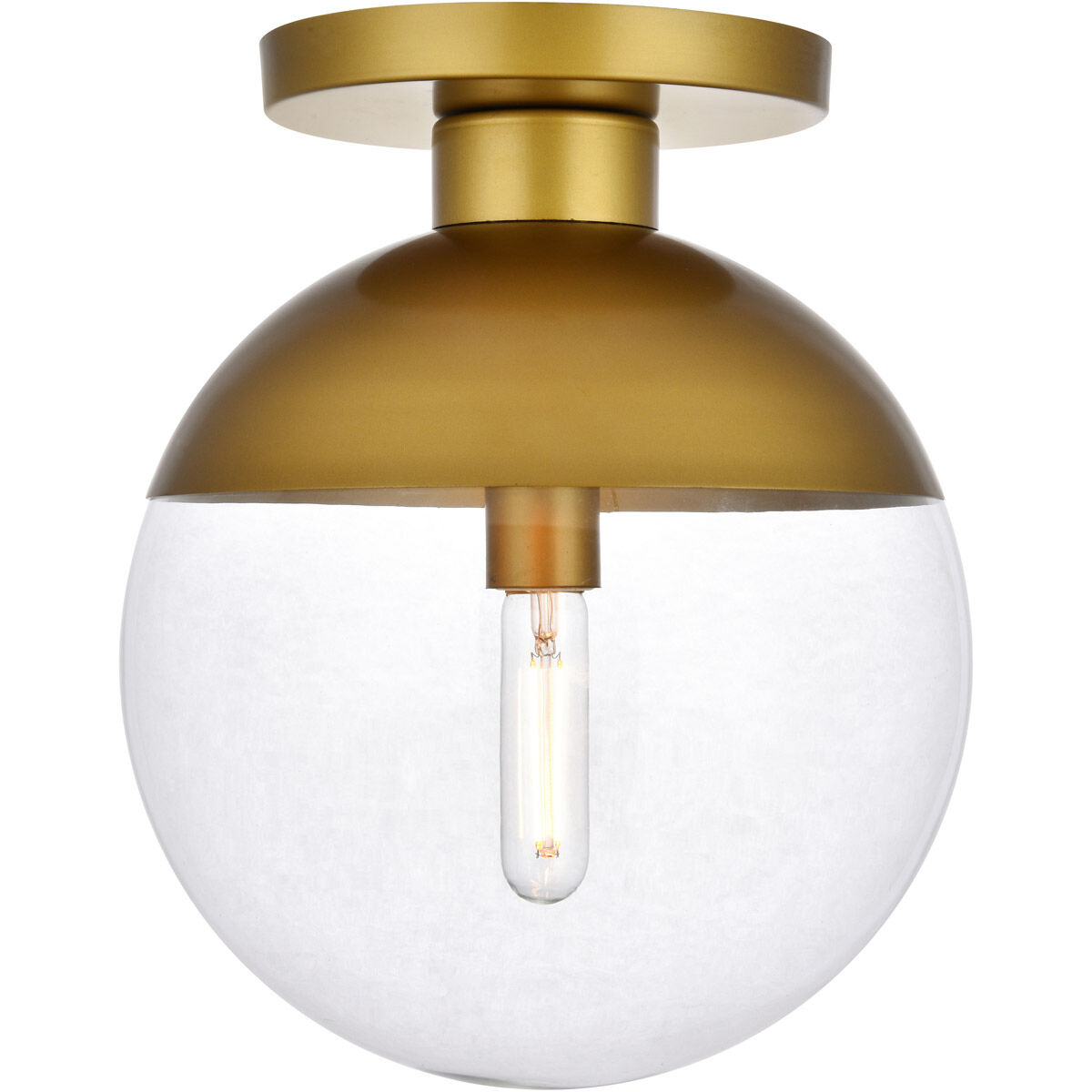 Oyster Bay 1 Light 12 inch Brass Flush Mount Ceiling Light