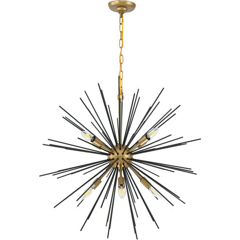 Esopus 8 Light 30 inch Brass and Black Pendant Ceiling Light