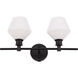 Rochester 2 Light 19 inch Black Wall sconce Wall Light