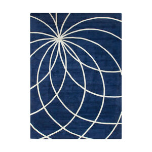 Philadelphia 180 X 144 inch Dark Blue/Cream Rugs, Wool