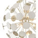 Walker 8 Light 28 inch Matte White with Silver Leaf Chandelier Ceiling Light