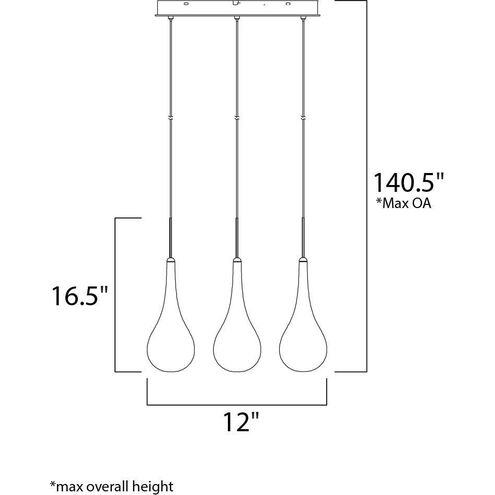 Collier LED 12 inch Polished Chrome Single Pendant Ceiling Light