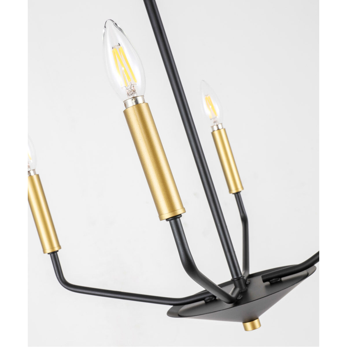 Geneseo 4 Light 18 inch Black and Brass Pendant Ceiling Light