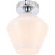 Rochester 1 Light 8 inch Chrome Flush Mount Ceiling Light