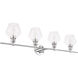 Rochester 4 Light 38 inch Chrome Wall sconce Wall Light