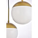 Oyster Bay 3 Light 18 inch Brass Pendant Ceiling Light