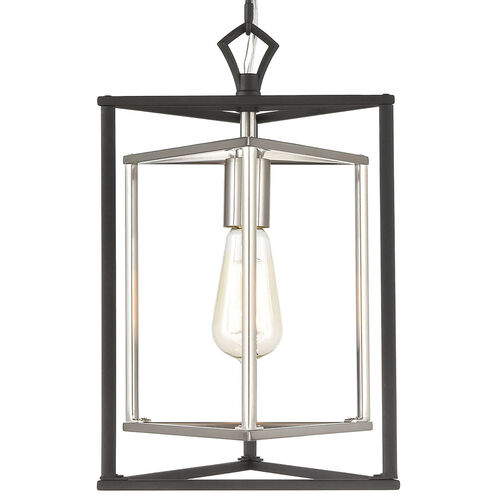 Monaca 1 Light 10 inch Charcoal with Satin Nickel Mini Pendant Ceiling Light