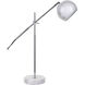 Sayre 20 inch 40 watt Chrome with White Marble Table lamp Portable Light