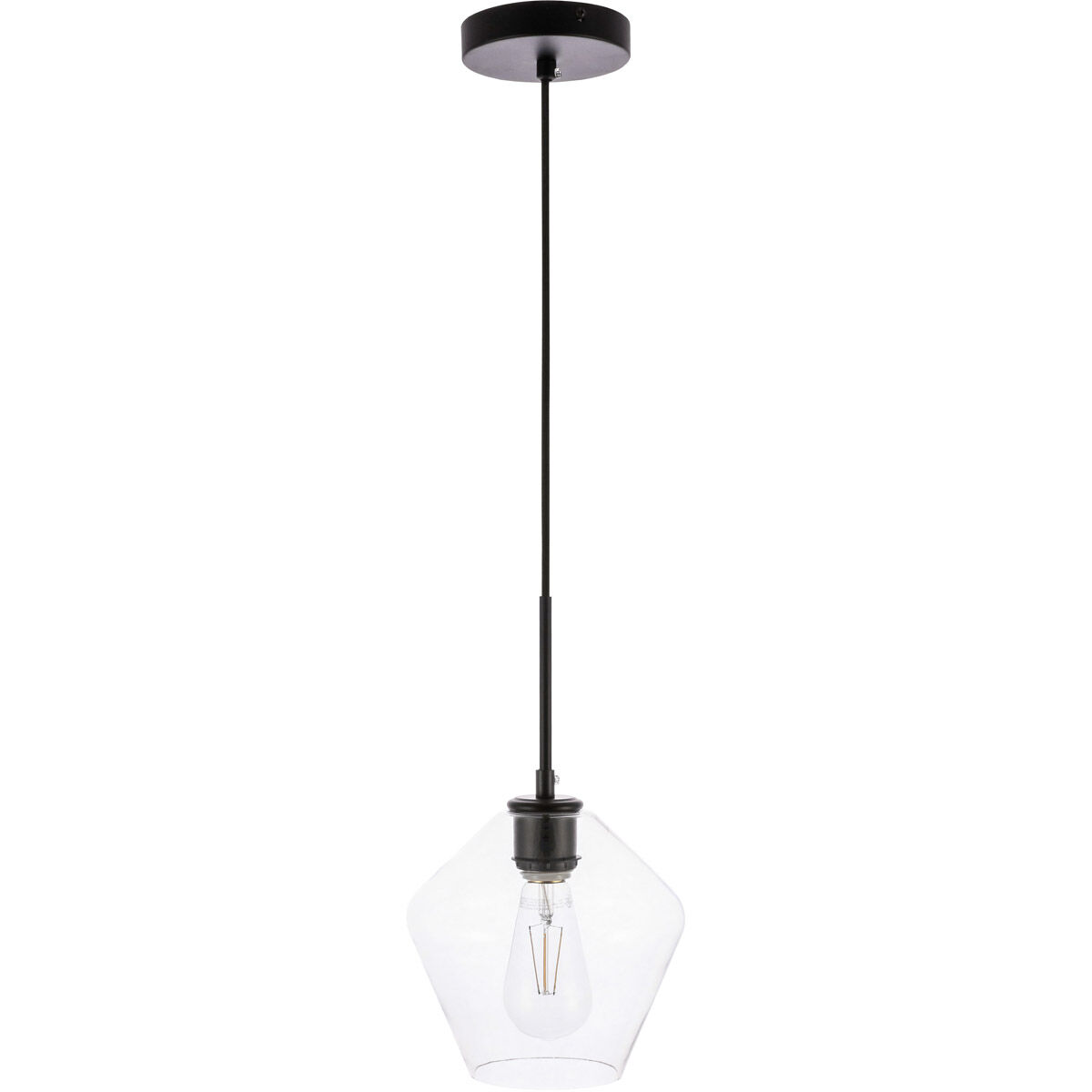 Rochester 1 Light 8 inch Black Pendant Ceiling Light