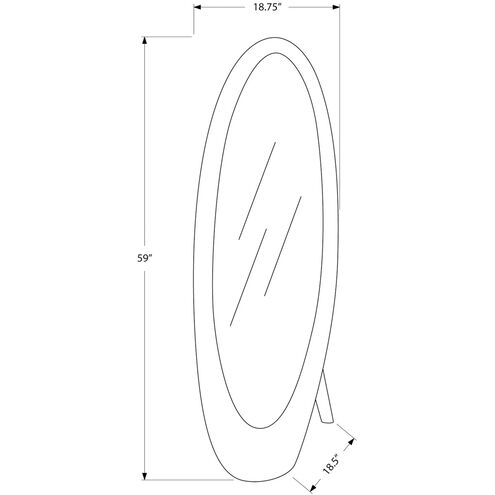 Kirkland 59 X 19 inch Grey Mirror