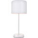 Peru 21 inch 40 watt White with White Marble Table lamp Portable Light