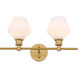 Rochester 2 Light 19 inch Brass Wall sconce Wall Light