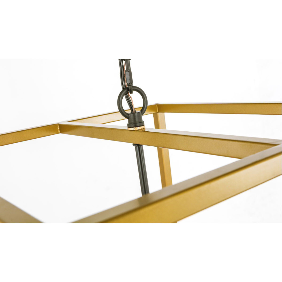 Oyster Bay 4 Light 16 inch Brass and Black Pendant Ceiling Light