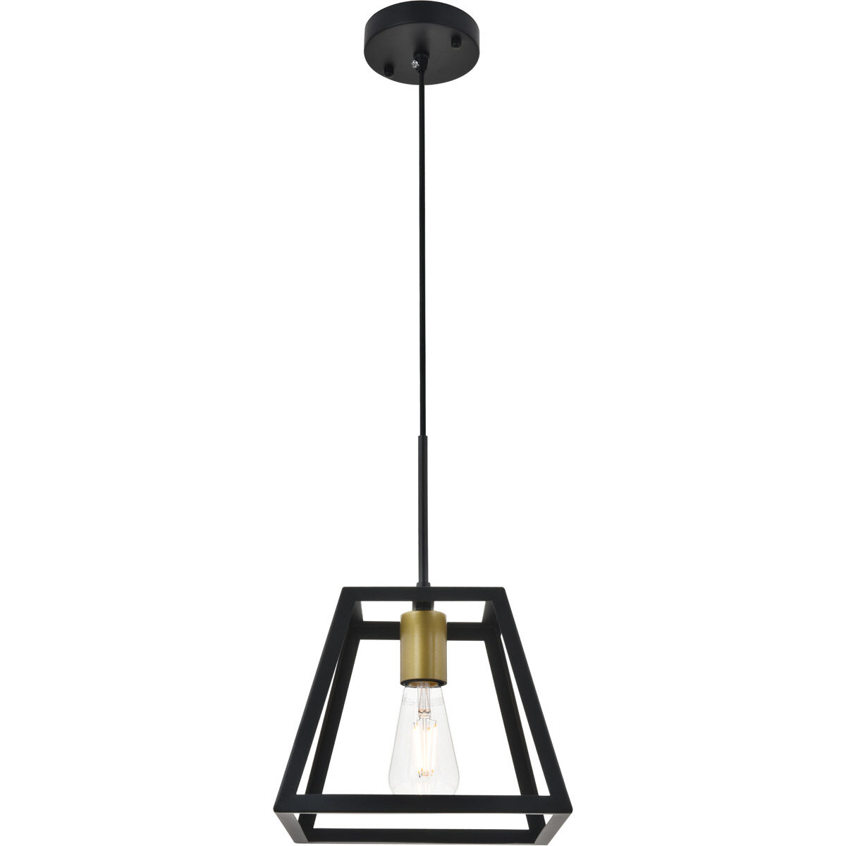 Coatesville 1 Light 9 inch Brass and Black Pendant Ceiling Light