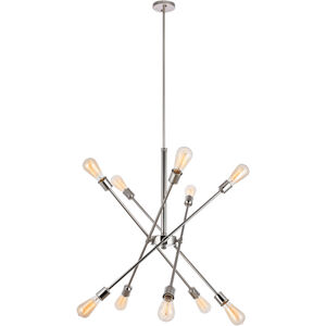 Newtown 10 Light 27 inch Polished Nickel Pendant Ceiling Light