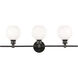 Syracuse 3 Light 28 inch Black Wall sconce Wall Light