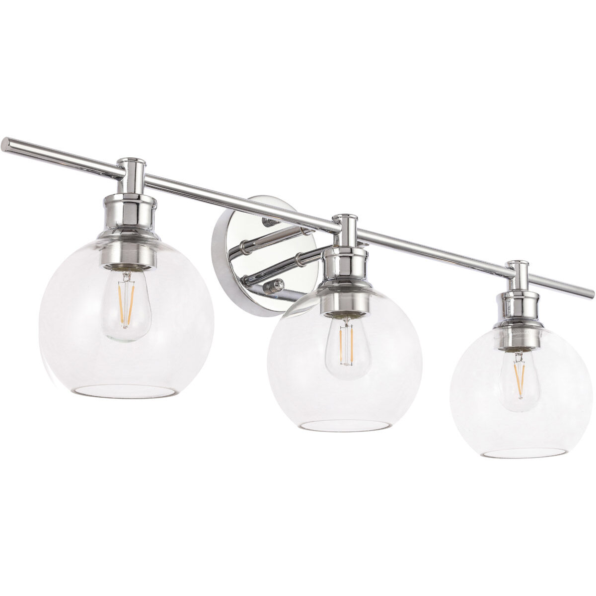 Syracuse 3 Light 28 inch Chrome Wall sconce Wall Light