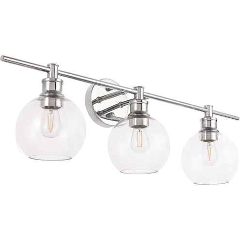 Syracuse 3 Light 28 inch Chrome Wall sconce Wall Light