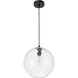 Pittsfield 1 Light 12 inch Black Pendant Ceiling Light