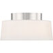 Stevens 2 Light 12 inch Polished Nickel Semi Flush Ceiling Light