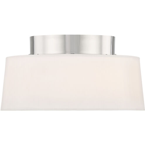 Stevens 2 Light 12 inch Polished Nickel Semi Flush Ceiling Light