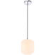 Syracuse 1 Light 7.3 inch Chrome Pendant Ceiling Light