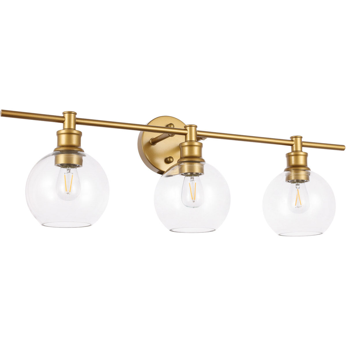 Syracuse 3 Light 28 inch Brass Wall sconce Wall Light