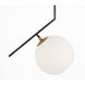 Monroe 1 Light 10 inch Black and Brass Pendant Ceiling Light