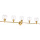 Syracuse 5 Light 47 inch Brass Wall sconce Wall Light