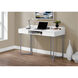 Exeter 48 X 22 inch White and Silver Computer Desk