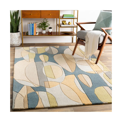 Philadelphia 144 X 36 inch Denim/Sea Foam/Tan/Light Gray/Wheat Rugs, Wool