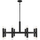Lumenfold Sixteen-Light Linear ChandelierLumenfold 16 Light 40.5 inch Matte Black Chandelier Ceiling Light