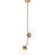 Monroe 2 Light 8 inch Brass Pendant Ceiling Light