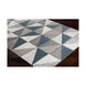 Chalfont 108.27 X 82.68 inch Light Gray/White/Charcoal/Blue Machine Woven Rug, Rectangle