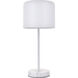 Peru 21 inch 40 watt White with White Marble Table lamp Portable Light