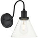 Dean 1 Light 8 inch Black Wall Sconce Wall Light