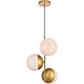 Oyster Bay 3 Light 18 inch Brass Pendant Ceiling Light