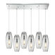 Greece 6 Light 9 inch Polished Chrome with Clear Multi Pendant Ceiling Light