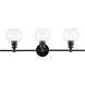 Syracuse 3 Light 28 inch Black Wall sconce Wall Light