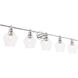 Rochester 5 Light 47 inch Chrome Wall sconce Wall Light