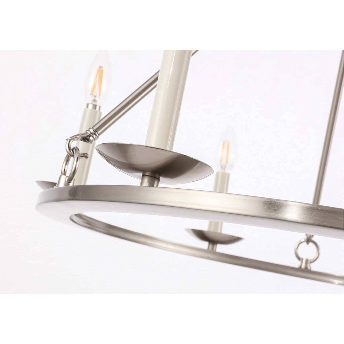 Jeannette 6 Light 36 inch Burnished Nickel Chandelier Ceiling Light