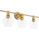 Rochester 3 Light 28 inch Brass Wall sconce Wall Light