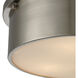 Saratoga 3 Light 14 inch Brushed Nickel Flush Mount Ceiling Light