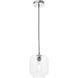 Syracuse 1 Light 7.3 inch Chrome Pendant Ceiling Light