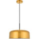 Amity 1 Light 13.8 inch Satin Gold Pendant Ceiling Light